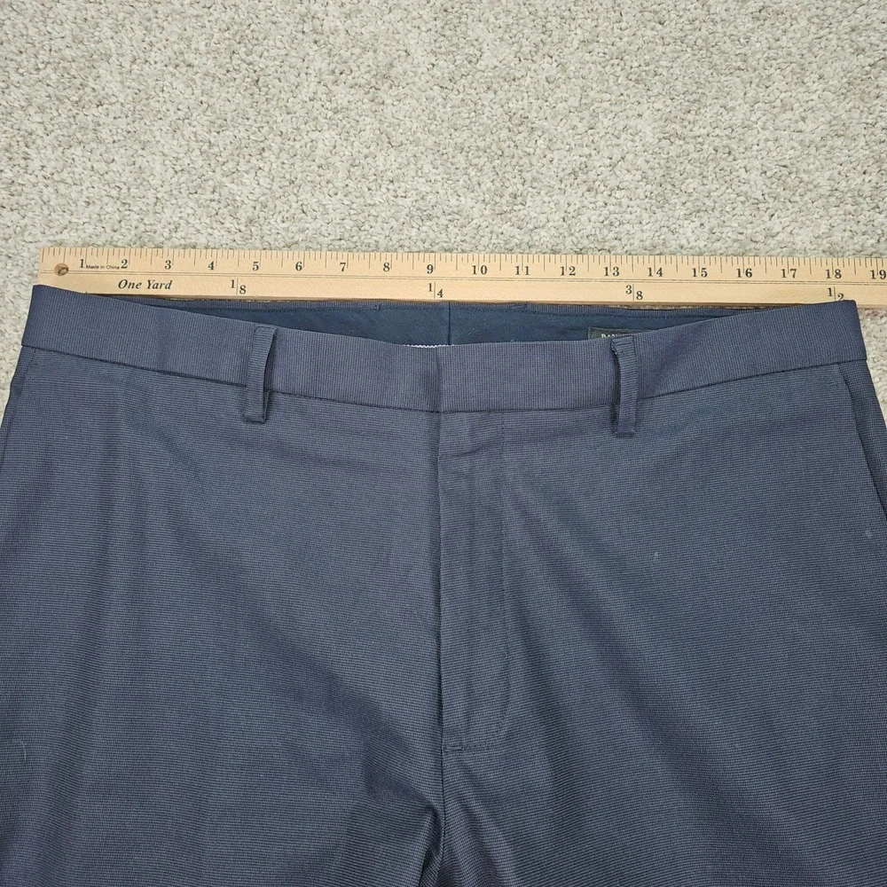 Banana Republic Mens Standard Fit‎ Navy Blue Textured Dress Pants 36x32 *read*